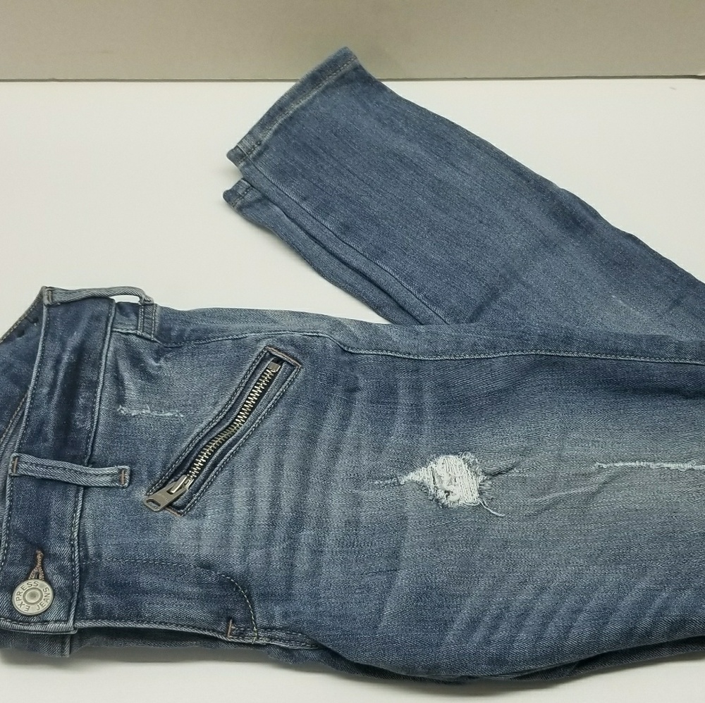 Womens low rise express jeans zipper jeans size-4R